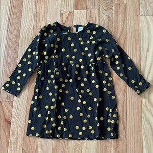 Harper Canyon Black Dress with Gold Polka Dots